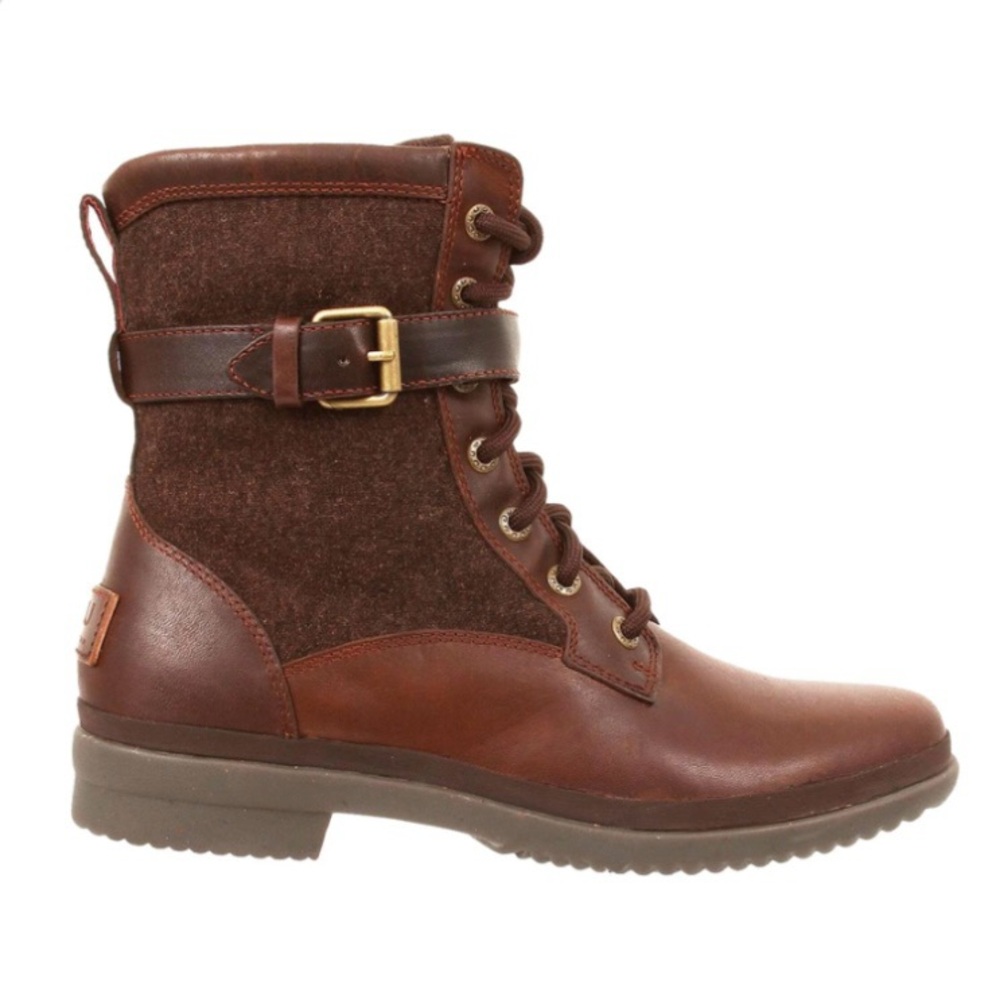 UGG Chestnut Leather Brown Leather Ankle Boots